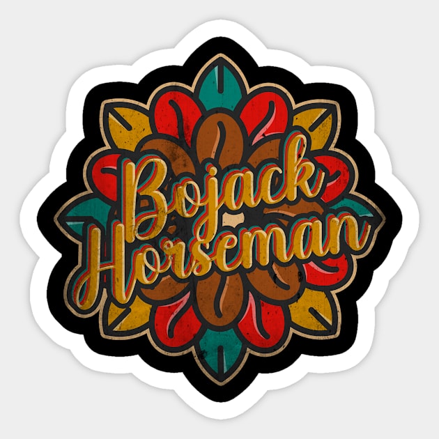 Bojack Floral coffee Sticker by Testeemoney Artshop